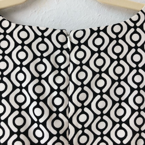 Mario Serrani Italy printed blk white dress sz md - Picture 7 of 10